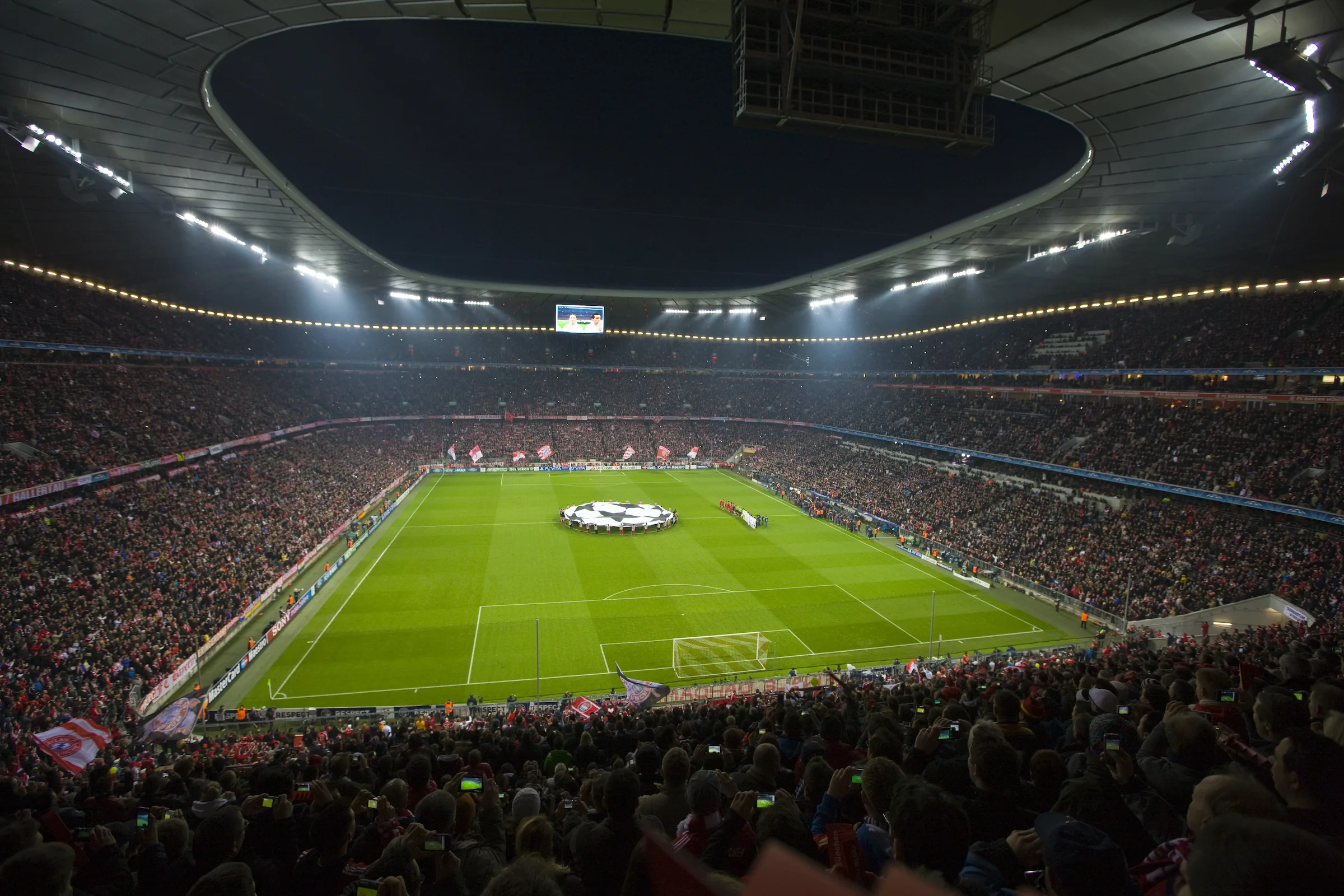 Allianz Arena Munich on a Champions League night — Eventra premium sports hospitality experiences